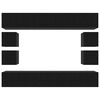 vidaXL TV Cabinet Set Wall-mounted Black Oak Engineered Wood
