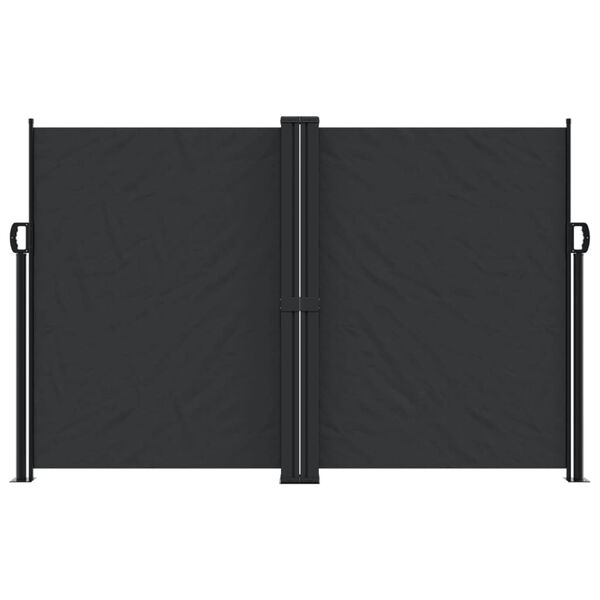 vidaXL Retractable Side Awning Black 160x600 cm
