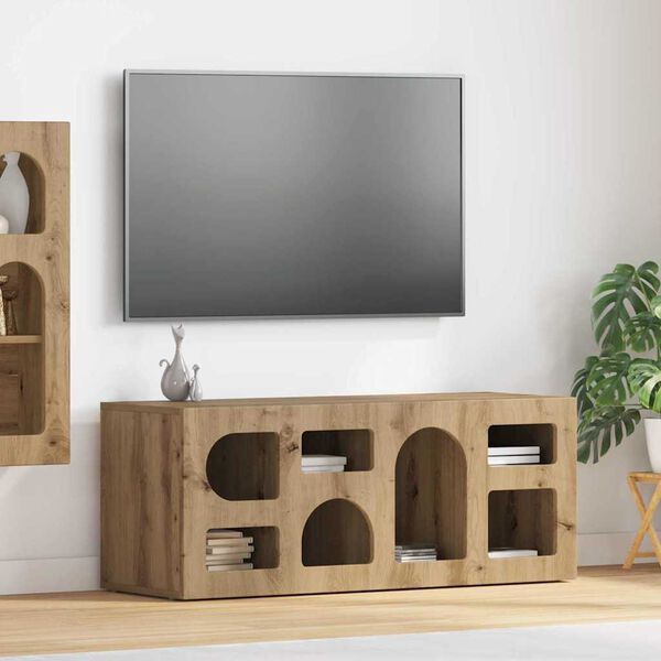 vidaXL TV Cabinet Artisan Oak 100 x 35 x 40 cm Engineered Wood