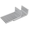 vidaXL Hex Key 12 pcs Silver 32 x 86 mm Steel