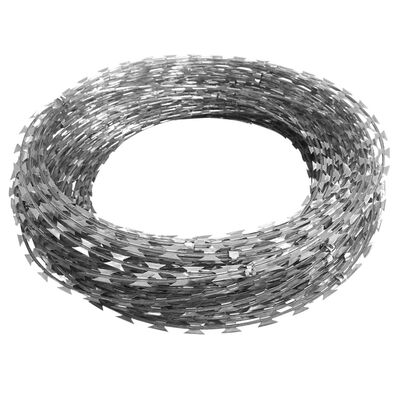 vidaXL Clipped Concertina Razor Wire Galvanised Steel 300 m