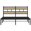 vidaXL Metal Bed Frame without Mattress Sonoma Oak 160x200 cm