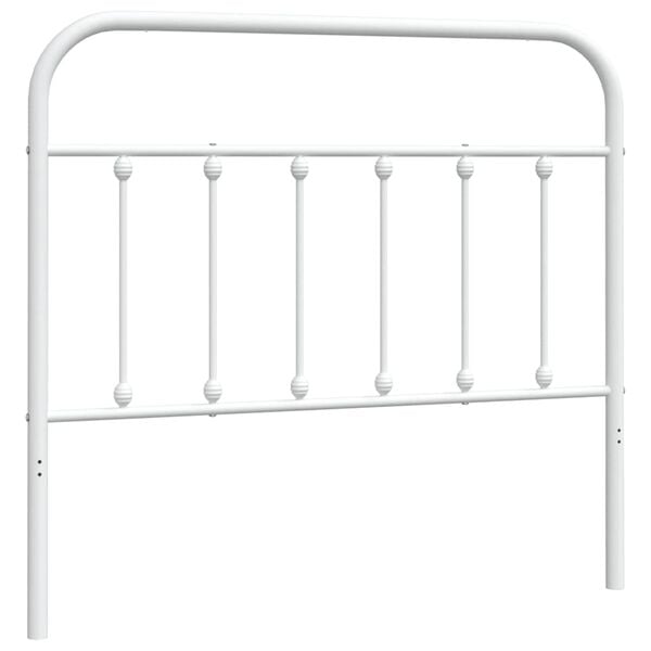 vidaXL Metal Replace Headboard White 107 cm