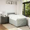 vidaXL Box Spring Bed with Mattress Light Grey 90x190 cm Velvet
