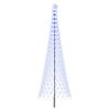 vidaXL LED Christmas Tree 400 cm 450 LEDs Blue Steel Black