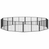 vidaXL Dog Gate 10 pcs Black 100 x 60 cm Galvanised Steel