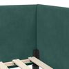 vidaXL Corner Bed Frame Dark Green 90 cm x 200 cm Velvet