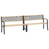 vidaXL Twin Garden Bench 238 cm Chinese Fir Wood