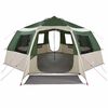vidaXL Cabin Tent with Roof Green and Grey 500 x 500 x 294 cm