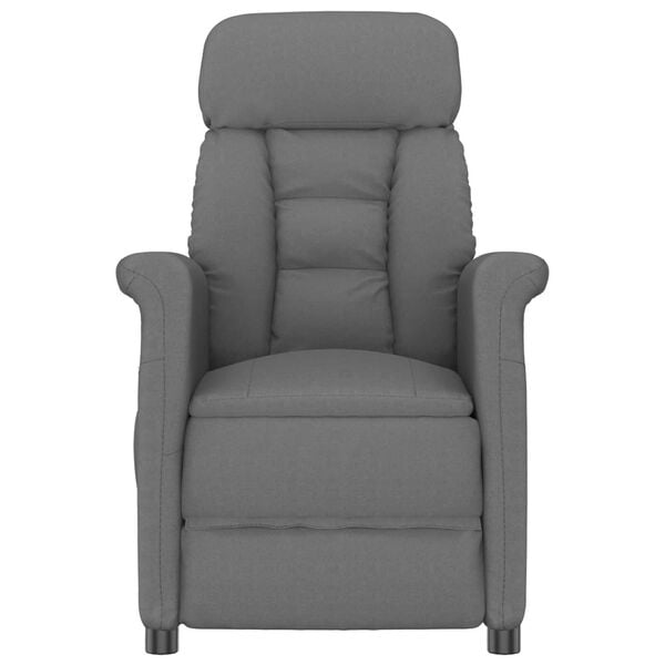 vidaXL Recliner Chair Dark Grey Dark grey 70.5 x 96.5 x 95 cm Fabric