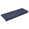 vidaXL Stair Mats 15 pcs 65x21x4 cm Dark Grey and Blue Rectangular Edge