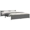 vidaXL Bed Frame without Mattress Grey Solid Wood 135x190 cm Double Double