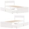 vidaXL Bed Frame without Mattress White 100x200 cm Solid Wood Pine