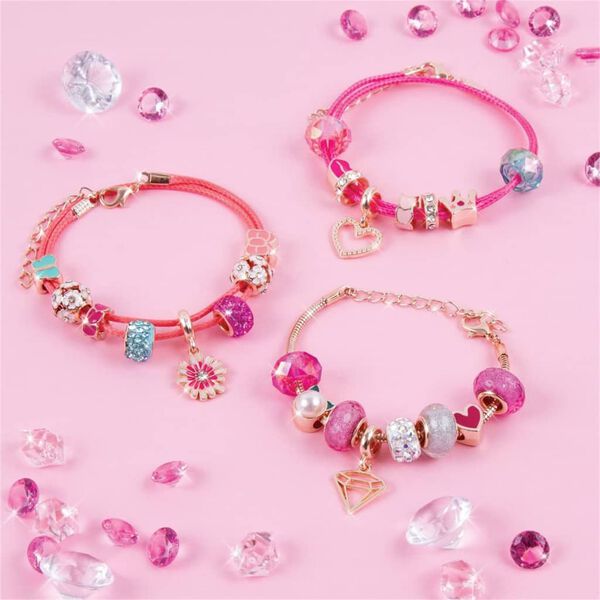 make it real 27 Piece Bracelets Making Studio Halo Charms Think Pink