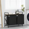 vidaXL Laundry Basket 2 Compartments with Shelf Sonoma Oak