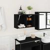 vidaXL Bathroom Wall Cabinet Black 60x25x40 cm Engineered Wood