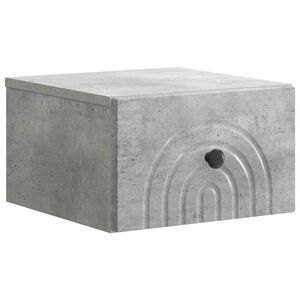 vidaXL Wall-Mounted Bedside Cabinet Concrete Grey 33 x 34.5 x 20 cm