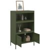 vidaXL Highboard Olive Green 68x39x113 cm Steel