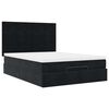 vidaXL Ottoman Bed with Mattresses Black 140x190cm Velvet