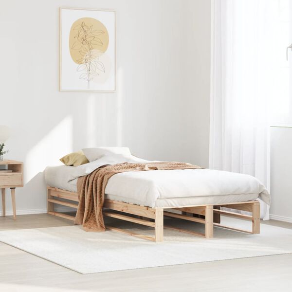 vidaXL Bed Frame without Mattress 90x190 cm Single Solid Wood Pine