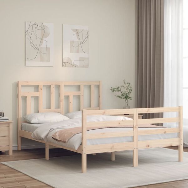 vidaXL Bed Frame without Mattress 140x200 cm Solid Wood
