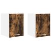 vidaXL Hanging Cabinet 2 pcs Smoked Oak and White 30 x 31 x 40 cm