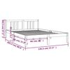 vidaXL Bed Frame without Mattress White Solid Wood 140x200 cm