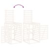 vidaXL Wheelie Bin Storage White 84x90x128.5 cm Solid Wood Pine