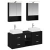 vidaXL Bathroom Furniture Set 5 pcs Black Oak