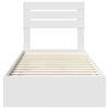 vidaXL Storage Bed with Headboard White 90 x 190 cm Engineered Wood