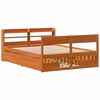 vidaXL Bed Frame without Mattress Wax Brown 140x190 cm Solid Wood Pine