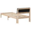 vidaXL Bed frame Brown and dark grey 80 x 200 cm Solid pine wood