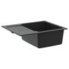 vidaXL Sink Black 620 x 500 mm 80% Quartz and 20% Resin