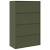 vidaXL Storage Cabinet 2 pcs Olive Green 90 x 40 x 140 cm Steel