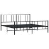 vidaXL Metal Bed Frame without Mattress with Footboard Black 193x203cm