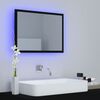 vidaXL LED Bathroom Mirror Black 60x8.5x37 cm Acrylic