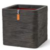Capi Planter Nature Rib Square 40x40x40 cm Dark Brown