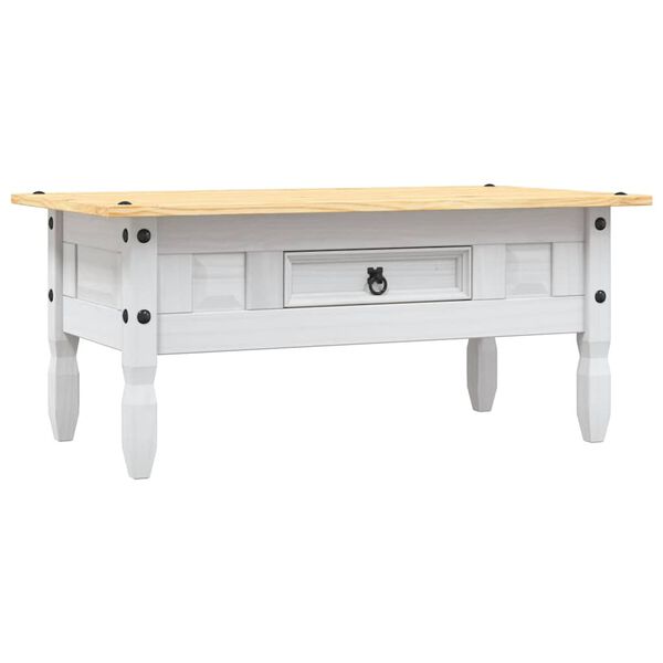 vidaXL Coffee Table Mexican Pine Corona Range White 100x55x45 cm