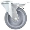vidaXL Bolt Hole Swivel Casters with Double Brakes 4 pcs 100 mm