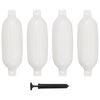 vidaXL Boat Bumper 4 pcs White 58.5x16.5 cm PVC