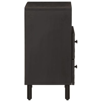 vidaXL Bedside Cabinet Black 50x33x60 cm Solid Wood Mango