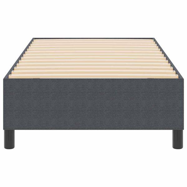 vidaXL Platform Bed Frame Dark Grey 90 x 190 cm Fabric