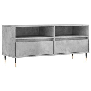 vidaXL TV Cabinet Concrete Grey 100x34.5x44.5 cm Engineered Wood
