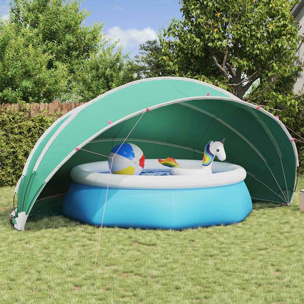 vidaXL Pool Dome Folding Manual Green 546 x 516 x 250 cm
