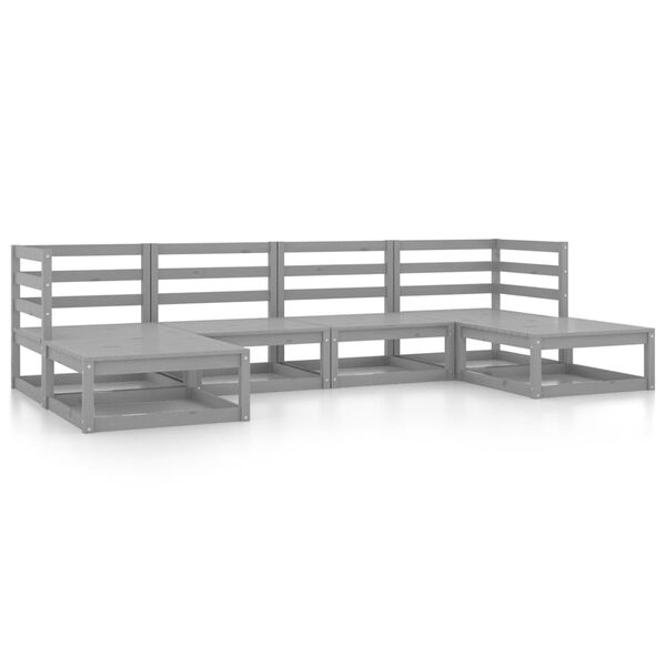 vidaXL 6 Piece Garden Lounge Set Solid Wood Pine