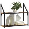 vidaXL Wall Shelf with Shelf Old wood 60 x 21 x 51 cm Engineered Wood