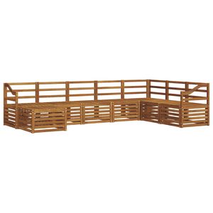 vidaXL Outdoor Sofa Set 8 pcs Natural Solid Acacia Wood