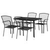 vidaXL 5 Piece Garden Dining Set Anthracite Steel