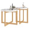 vidaXL Coffee Tables 2 pcs White Engineered Wood and Solid Wood Pine