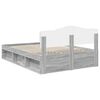 vidaXL Bed Frame Grey Sonoma 160 x 200 cm Solid Pine Wood